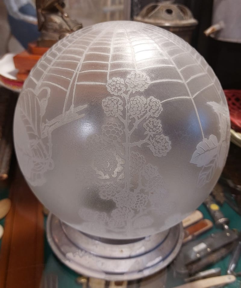Globe Suspension Dégagé Acide Mûrier Toile Araignée Blanc