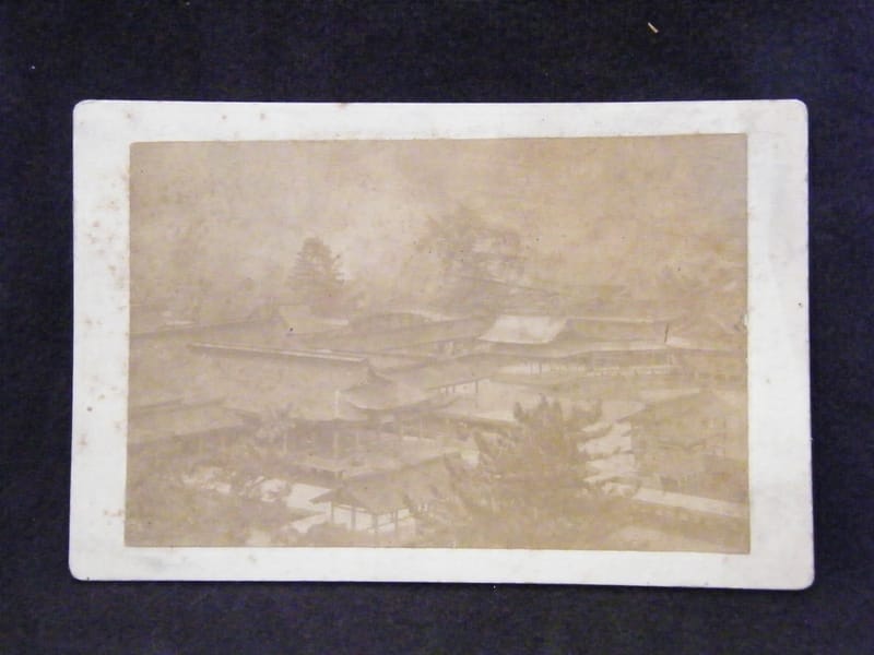 "Photographie Albuminée XIX ème siècle Tonkin Chine Palais à identifier"