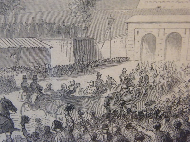 Metz Illustration Arrivée Empereur à Metz Porte Serpenoise Gaildrau — vue 9