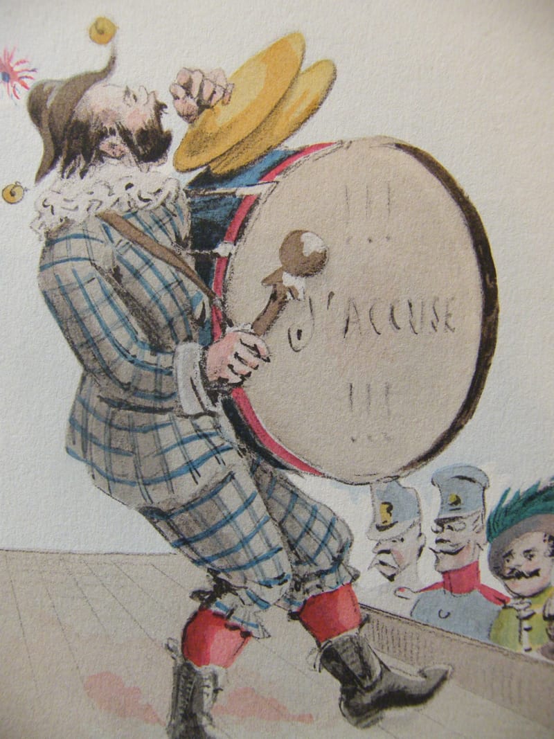 "Simili Aquarelle L'oeuvre de Zola 1898 par H Lebourgeois Confession de Claude"
