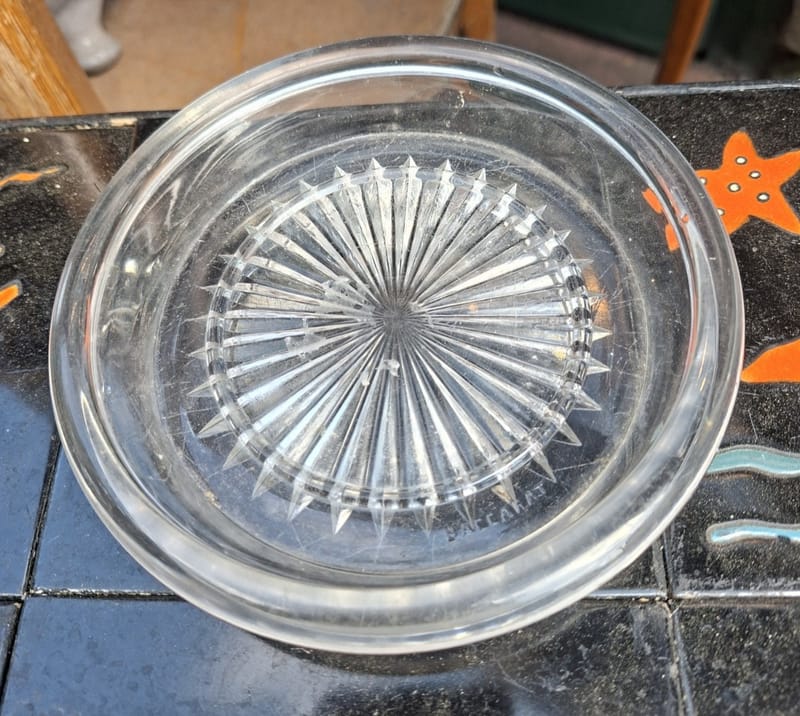 Baccarat Dessous Bouteille Cristal Signé 2