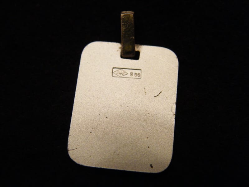 Argent Massif Pendentif Médaillon Signe Zodiaque Balance Silver Silber — vue 2