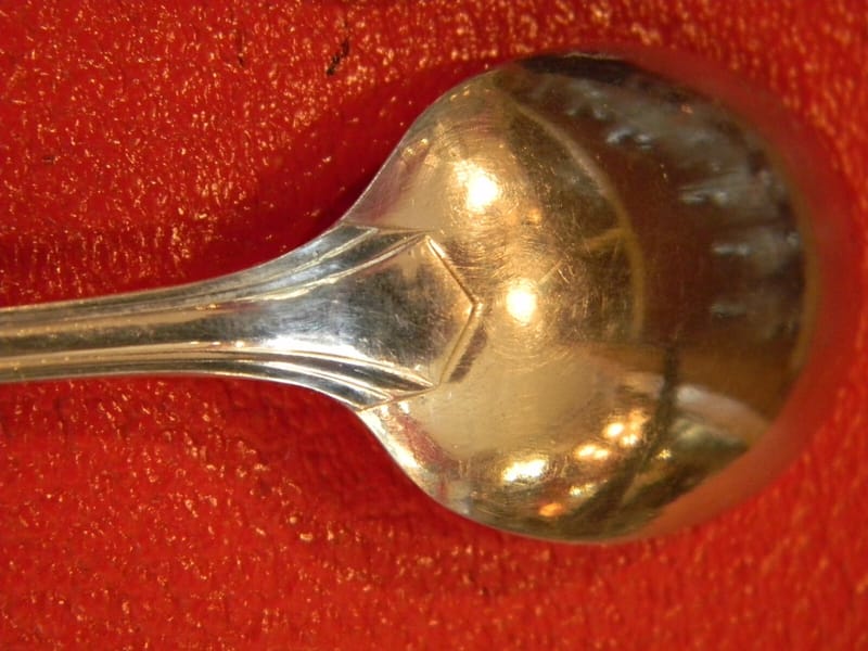 Christofle Cuillères Glace Modèle Boréal Argent Plaqué Silver Silber Art Déco — vue 6