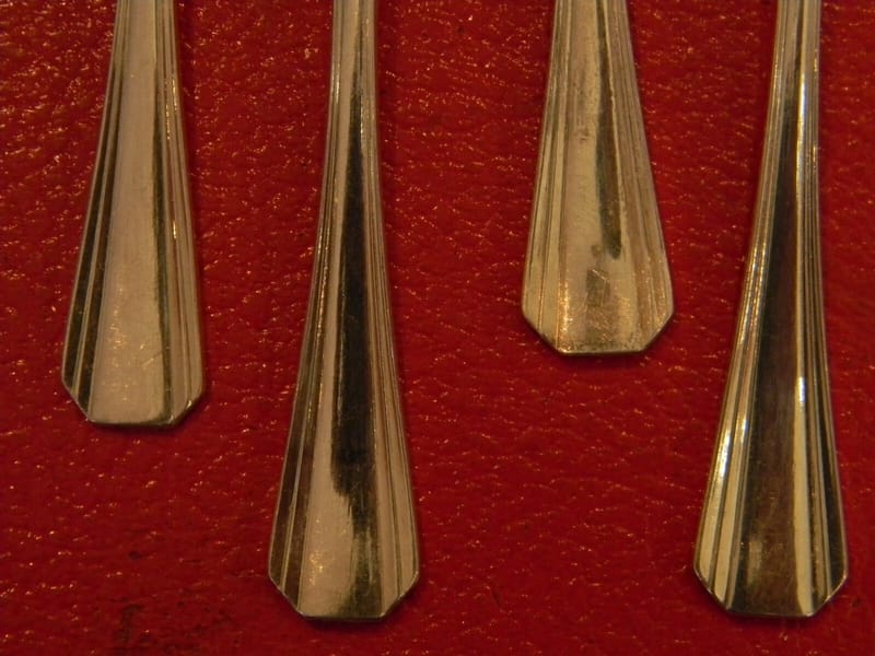 Christofle Cuillères Glace Modèle Boréal Argent Plaqué Silver Silber Art Déco — vue 5