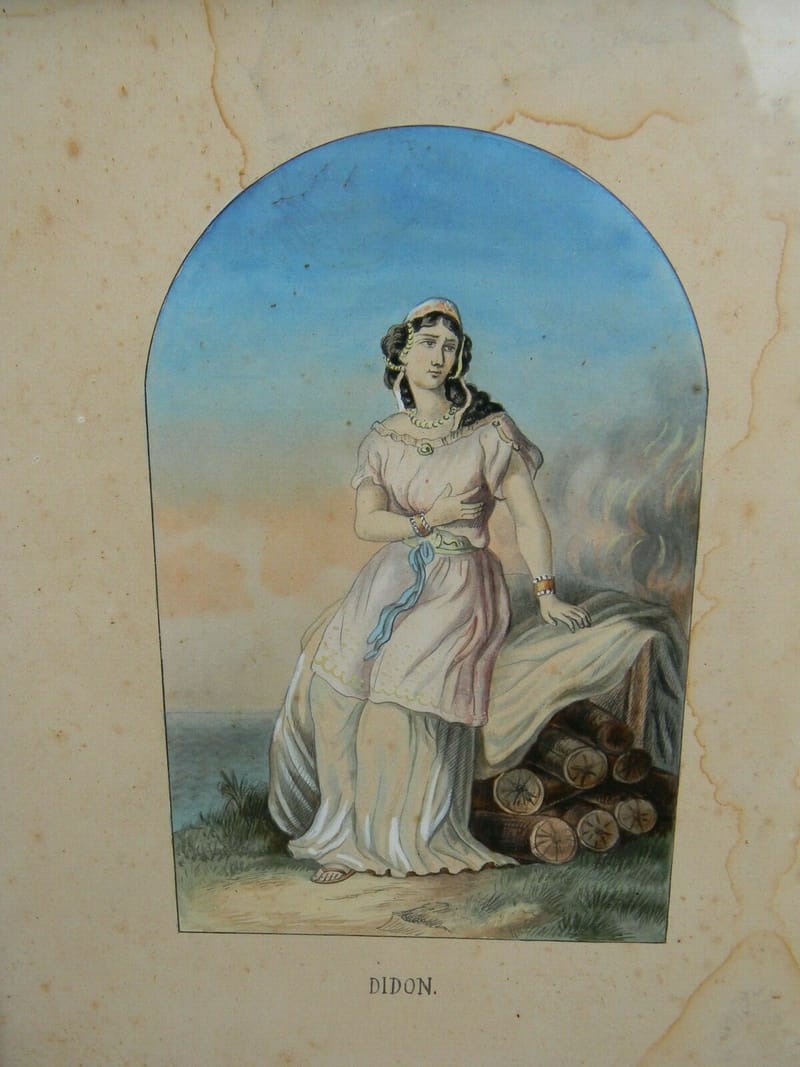 Didon Dessin Gouache XIX ème Siècle — vue 2