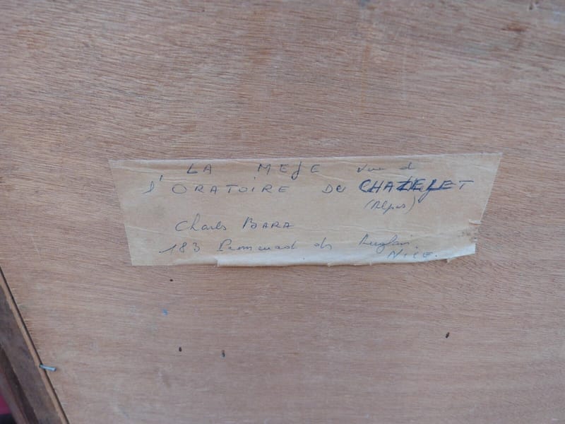Charles Bara La Meije vue de l'Oratoire de Saint Anne Chazelet Huile sur Bois — vue 6