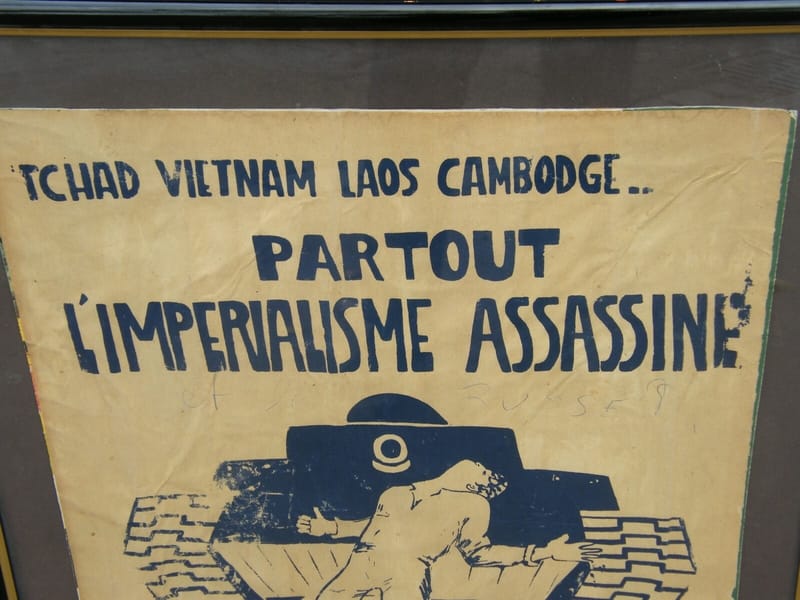Mai 68 Lutte Ouvrière Tchad Vietnam L'impérialisme Assassine Affiche Originale — vue 2
