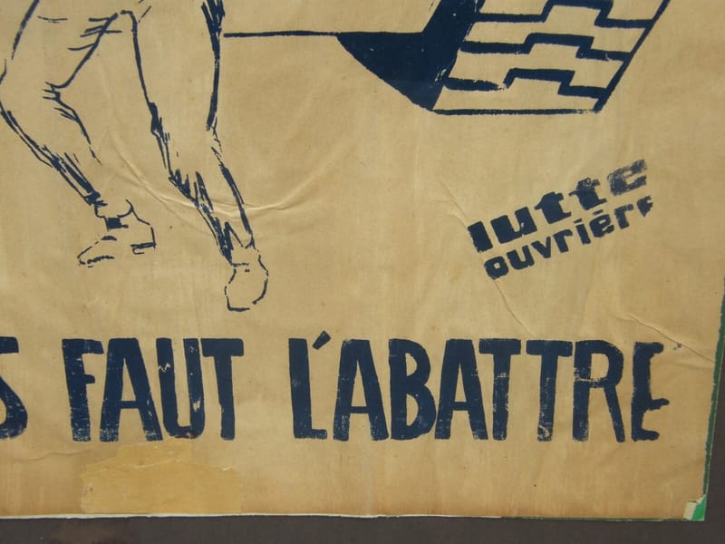 Mai 68 Lutte Ouvrière Tchad Vietnam L'impérialisme Assassine Affiche Originale — vue 4