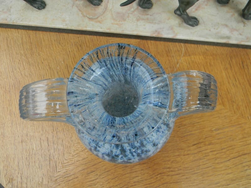 Verre Murano Vase Anses Verre Murano — vue 3