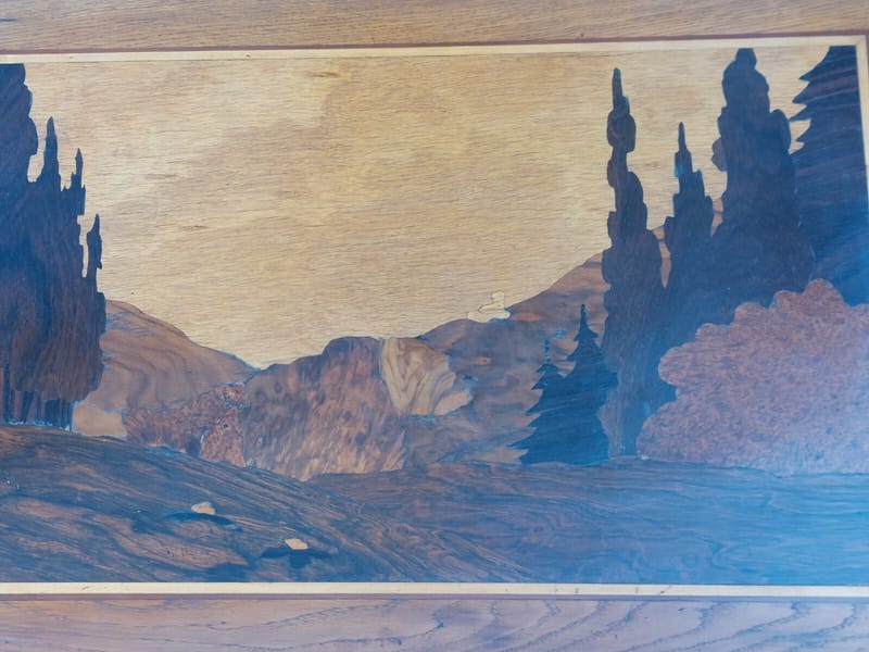 Thiam Table Marqueterie Saint-Ulrich Alsace Art Déco Signée — vue 8