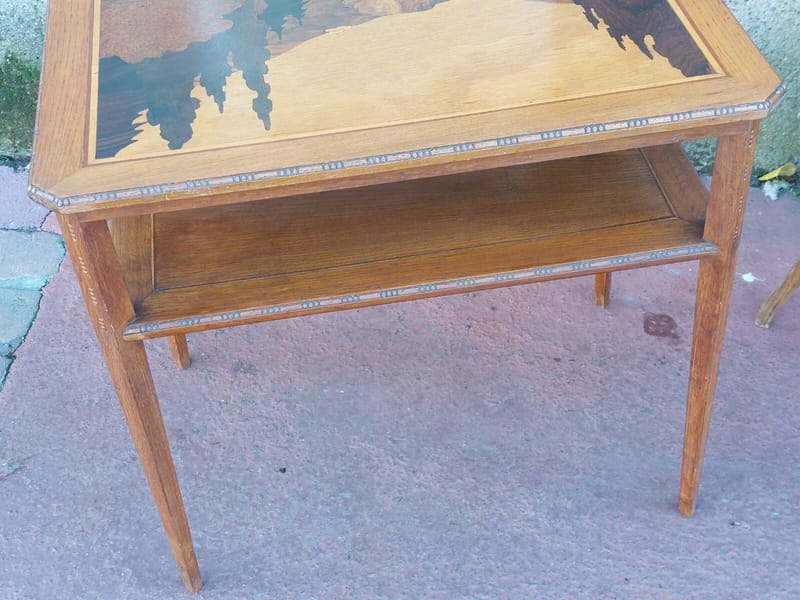 Thiam Table Marqueterie Saint-Ulrich Alsace Art Déco Signée — vue 3