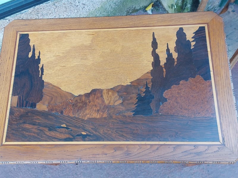 Thiam Table Marqueterie Saint-Ulrich Alsace Art Déco Signée — vue 2
