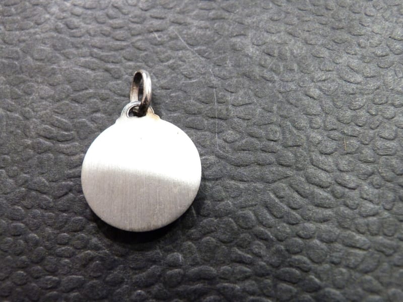 Pendentif Médaillon Signe du Zodiaque en Plaqué Argent Sagitaire — vue 2