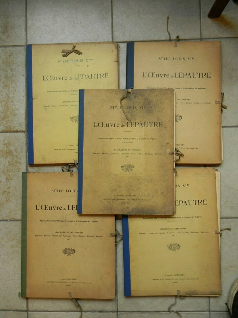 Œuvre de Lepautre Architecture Style Louis XIV  Guérinet 5 Tomes