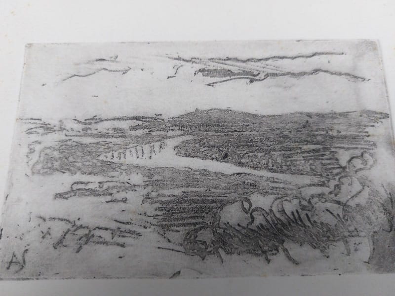 Eau Forte Moselle St Julien André Simon Artiste Lorrain Metz 2 — vue 2