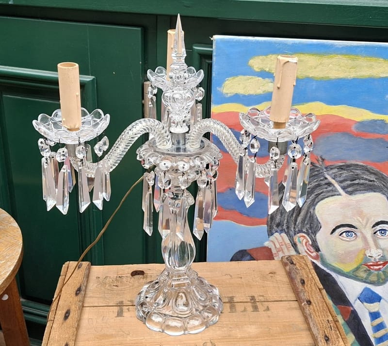 Girandole Cristal 3 Feux 49 cm