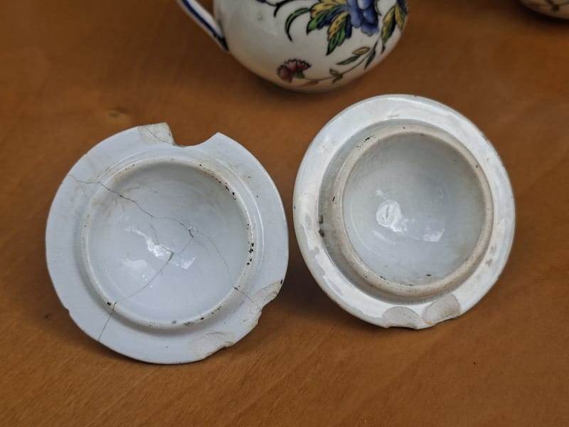 Pot Crème U&C Sarreguemines XIX ème Siècle — vue 8
