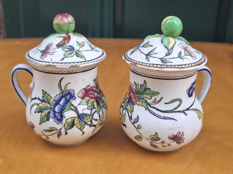 Pot Crème U&C Sarreguemines XIX ème Siècle