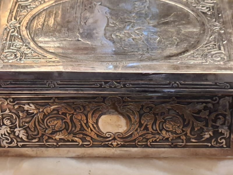 Boite Bijoux Argent Plaqué Soulacroix L'adieu Silver Silber — vue 4