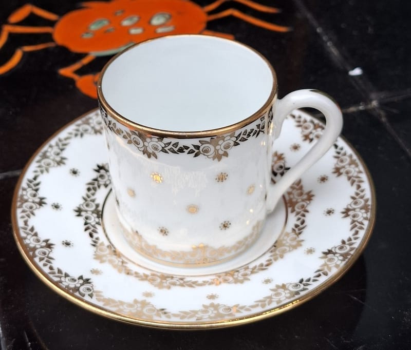 Limoges Tasse Moka Porcelaine Baud Dorures