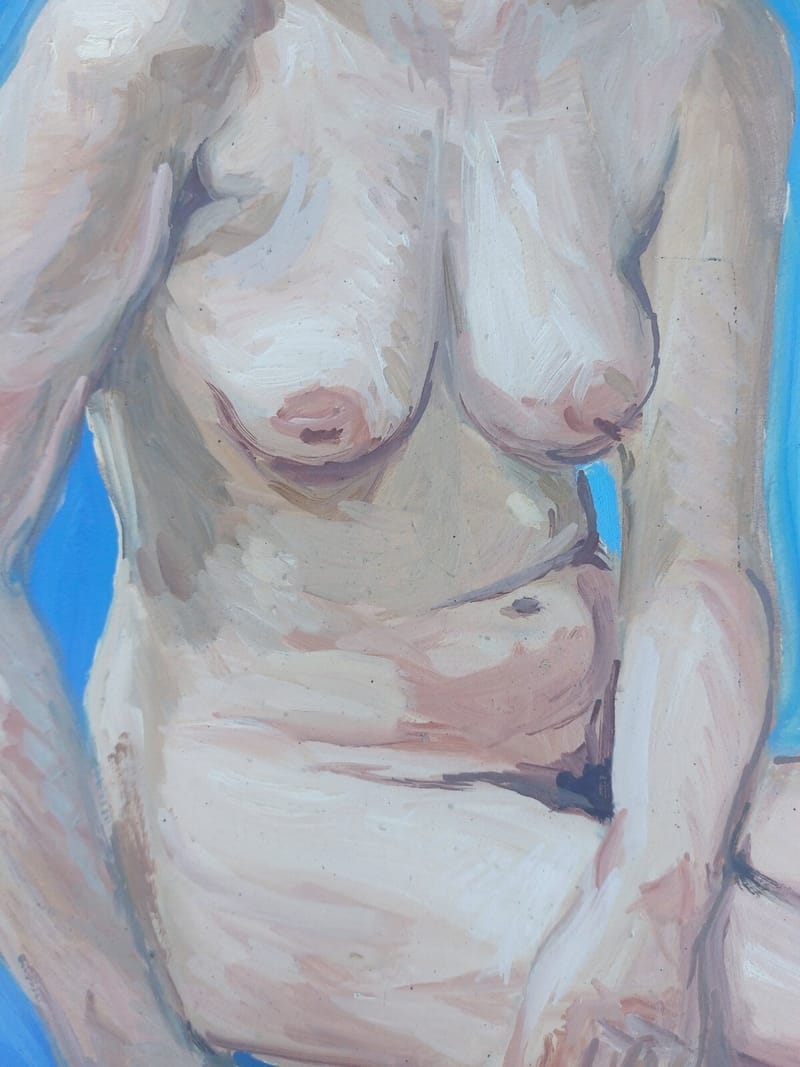 Huile Femme Nue André Simon 1949 Artiste Lorrain Metz — vue 3