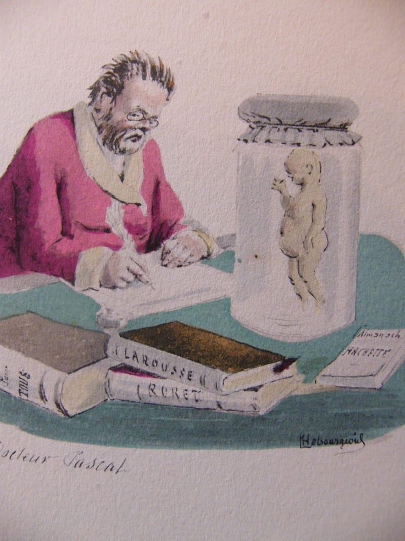 L'oeuvre de Zola 1898 par H Lebourgeois Le docteur Pascal Simili Aquarelle