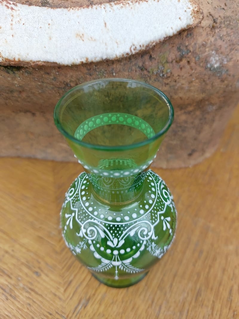 Vase Verre émaillé XIX ème siècle — vue 3