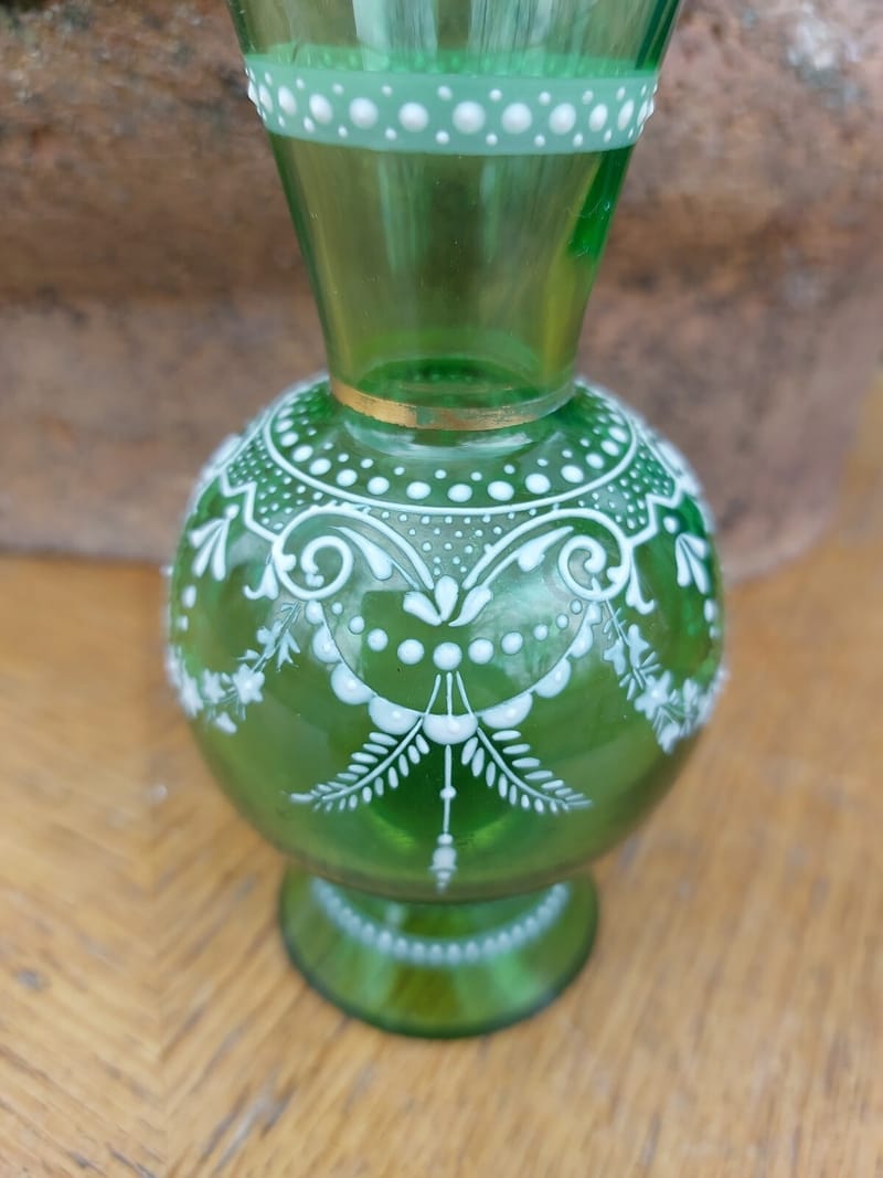 Vase Verre émaillé XIX ème siècle — vue 2
