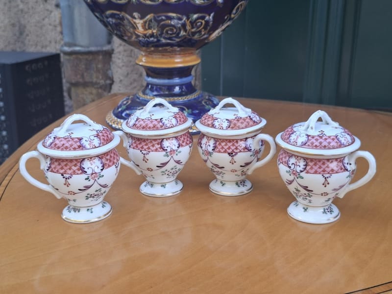 Pots Crème Faïence XIX ème siècle Minton