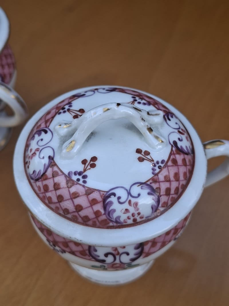 Pots Crème Faïence XIX ème siècle Minton — vue 3
