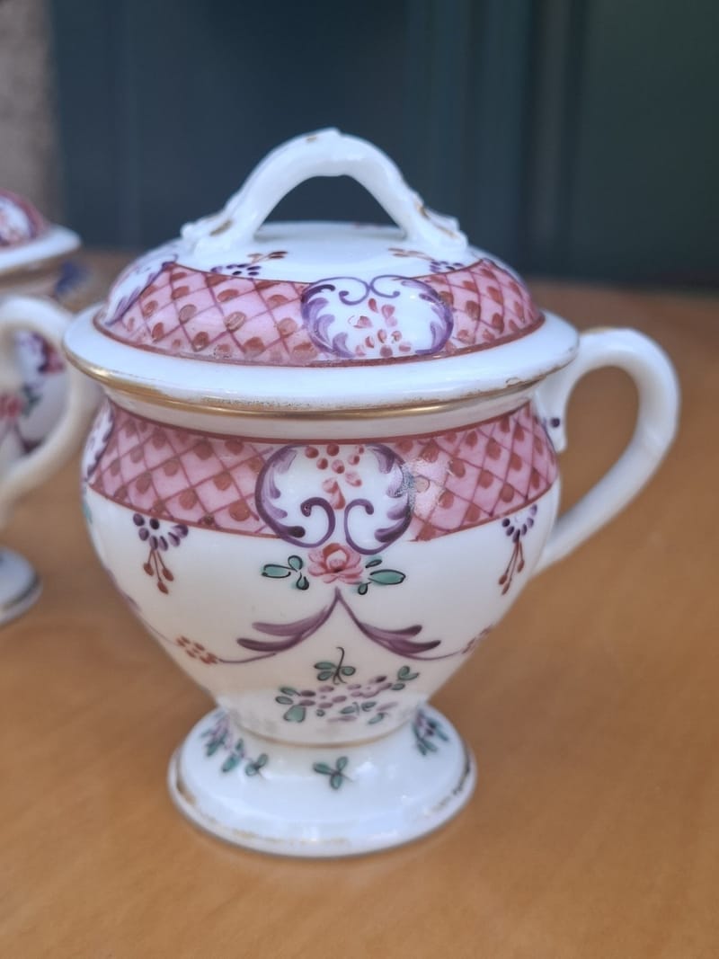 Pots Crème Faïence XIX ème siècle Minton — vue 2