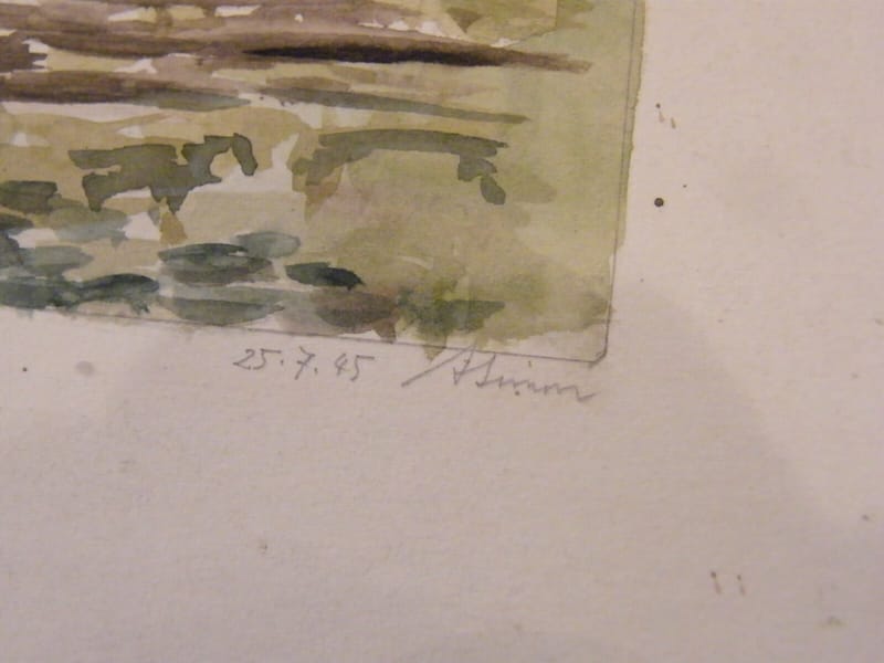 Metz André Simon 1926-2014 1945 Artiste Lorrain Aquarelle — vue 2