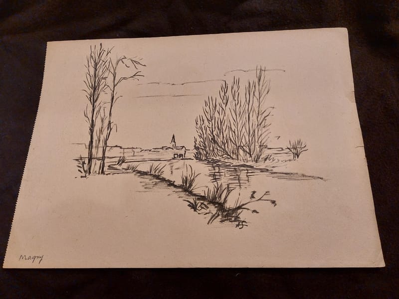 Encre André Simon Artiste Lorrain Metz Magny