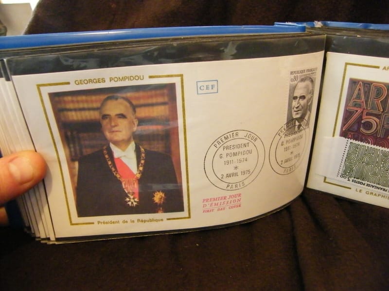 "Enveloppe 1er jour Georges Pompidou Président 1975"