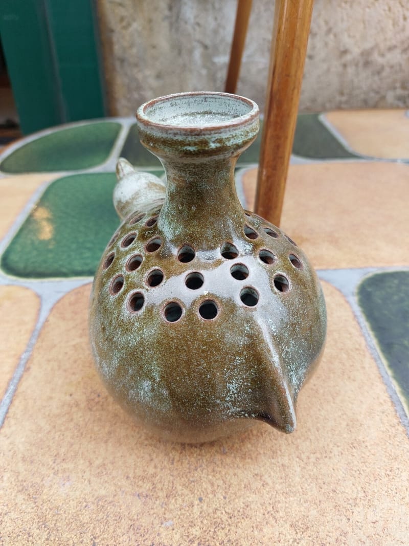 Céramique Vase Pique Fleurs Zoomorphe Signé Colette — vue 4