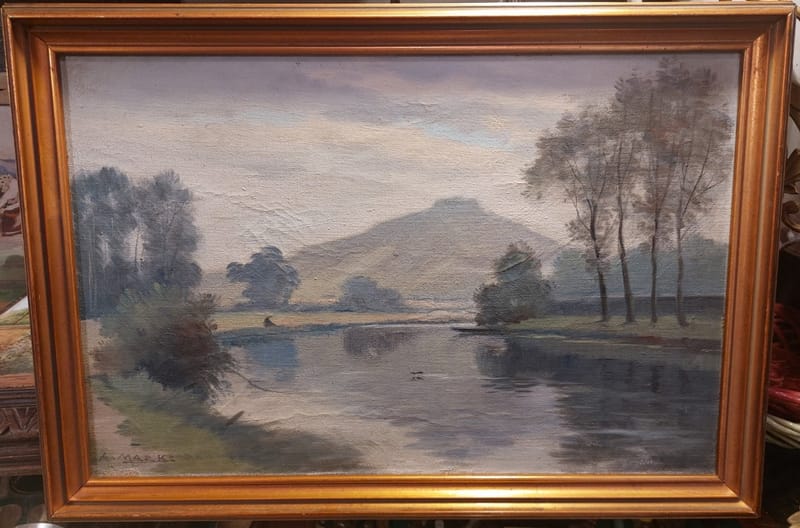 Marks Metz Mont Saint Quentin Albert Marks Huile sur Toile