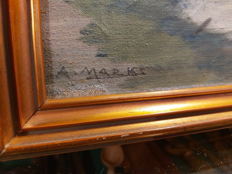 Marks Metz Mont Saint Quentin Albert Marks Huile sur Toile — vue 3
