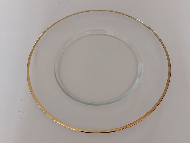 Plat Verre Doré XIX ème siècle