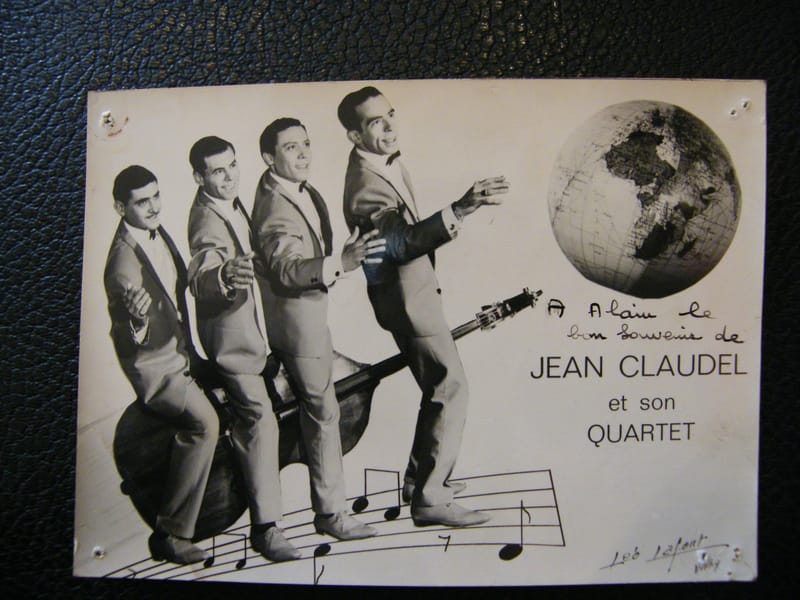 "Photographie Jean Claudel et son Quartet Années 60 Cabaret Dédicace"