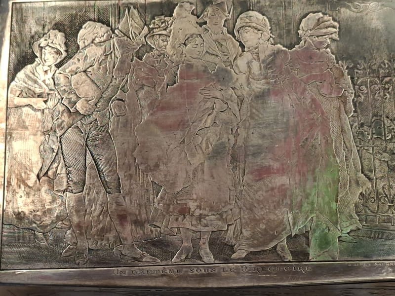 Boite Bijoux Argent Plaqué Le Baptême sous le directoire Silver Silber — vue 2
