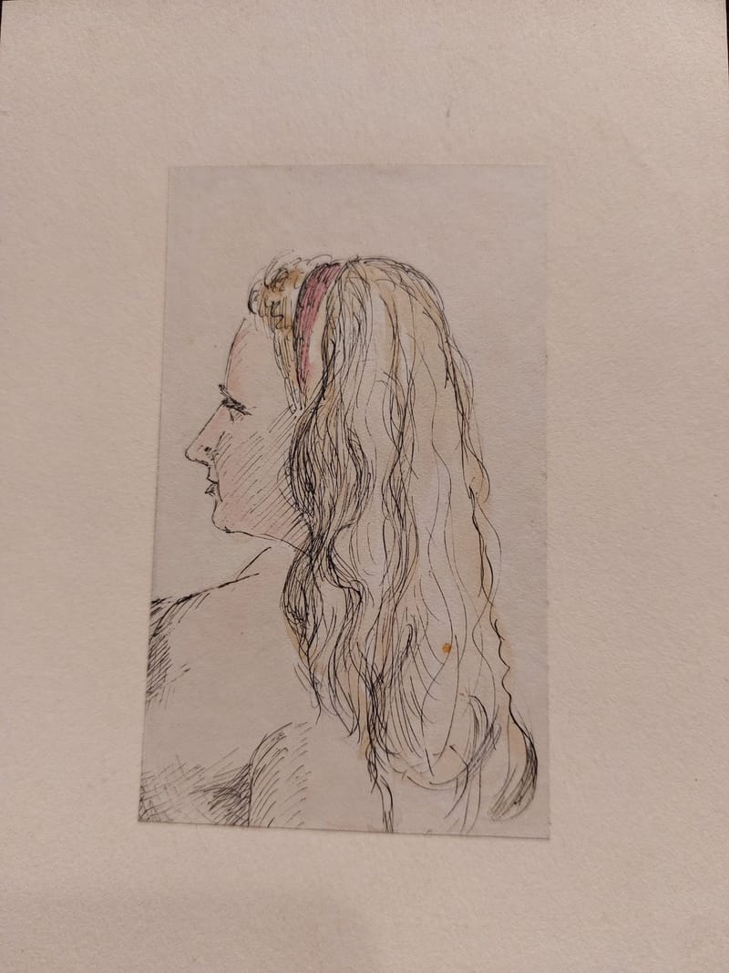 Encre Aquarelle André Simon 2002 Artiste Lorrain Metz Edwige — vue 2