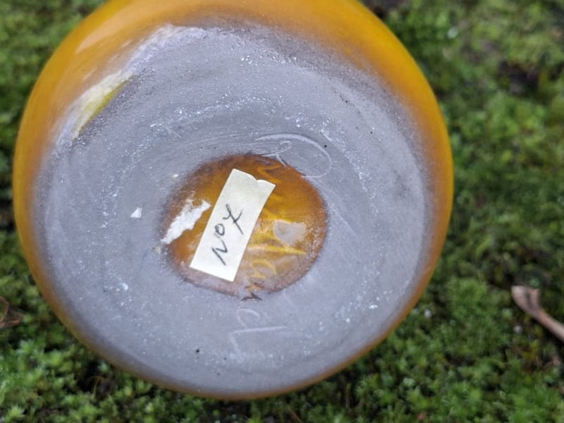 Jacques Ruelland Vase Boule N°7 Céramique Vallauris Jaune Orange — vue 9
