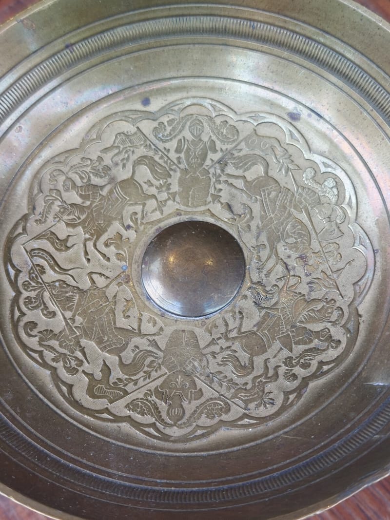 Coupe Bronze Joute Chevaliers XIX ème siècle — vue 3