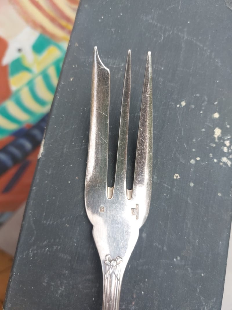 Christofle Fourchette Service Modèle Rubans Argent Plaqué Silver Louis XVI — vue 3