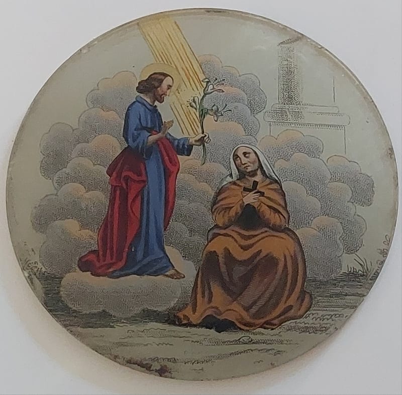 Fixé sous verre Jésus XIX ème siècle