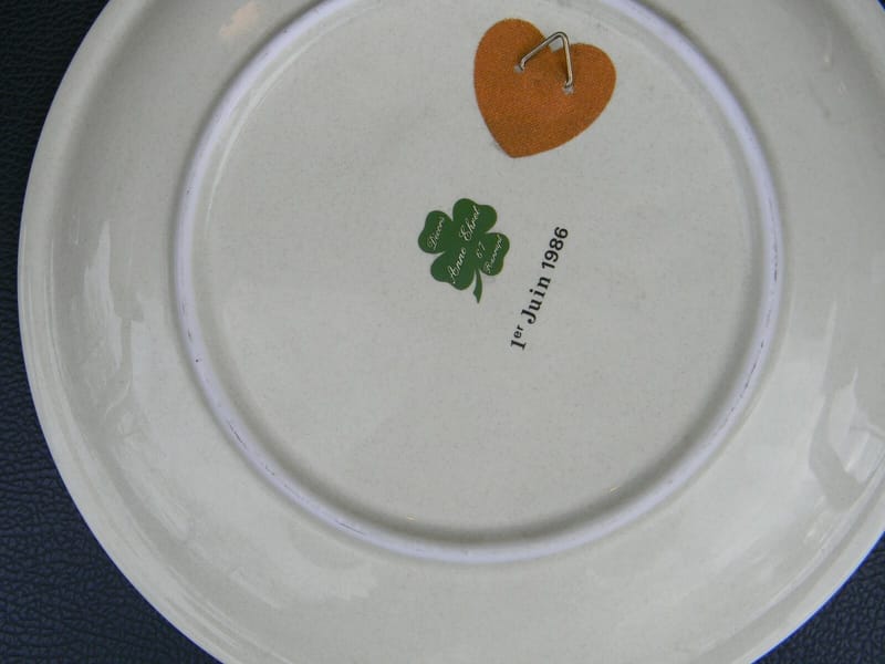 Assiette UNC Marange Silvange Daniel Brottier 1986 — vue 2