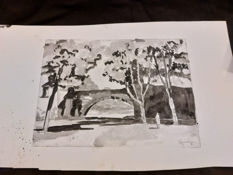 Eau Forte Metz Paixhans André Simon Artiste Lorrain Metz Aquarellé