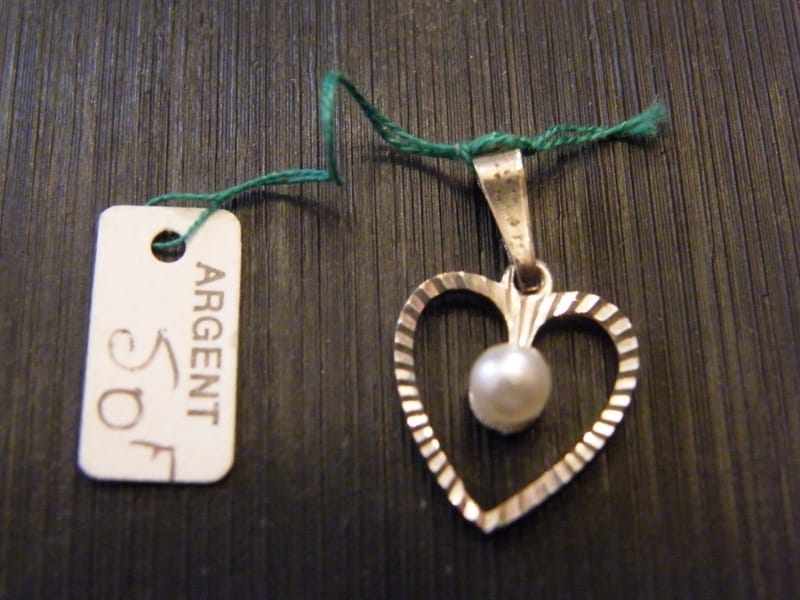 Cœur Perle Argent Poinçon Silver Silber Pendentif
