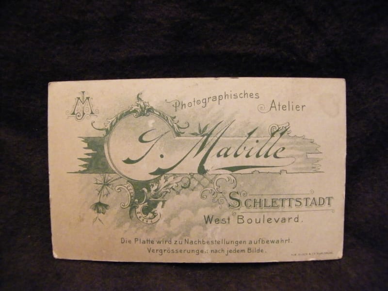 Photographie CDV Femme S Mabille Schlettstadt Allemagne Fin XIX ème Siècle — view 3 of 3