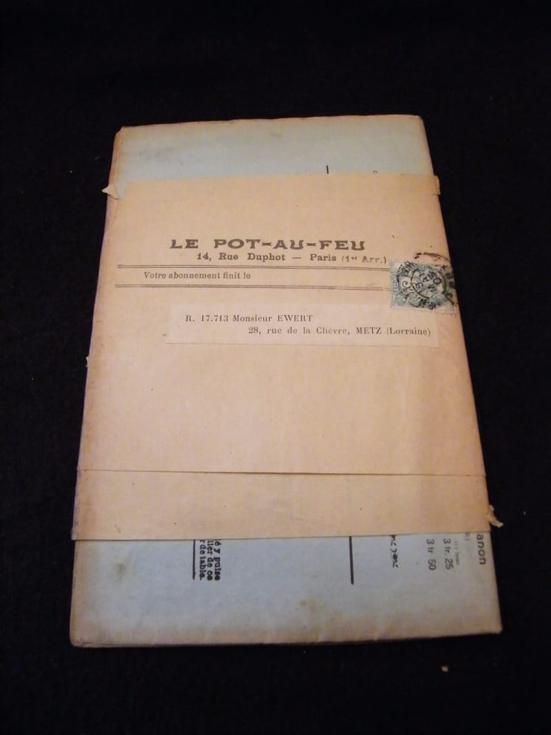 Recettes Le pot au feu 16 mai 1903 Rivista di Cucina Non ouvert
